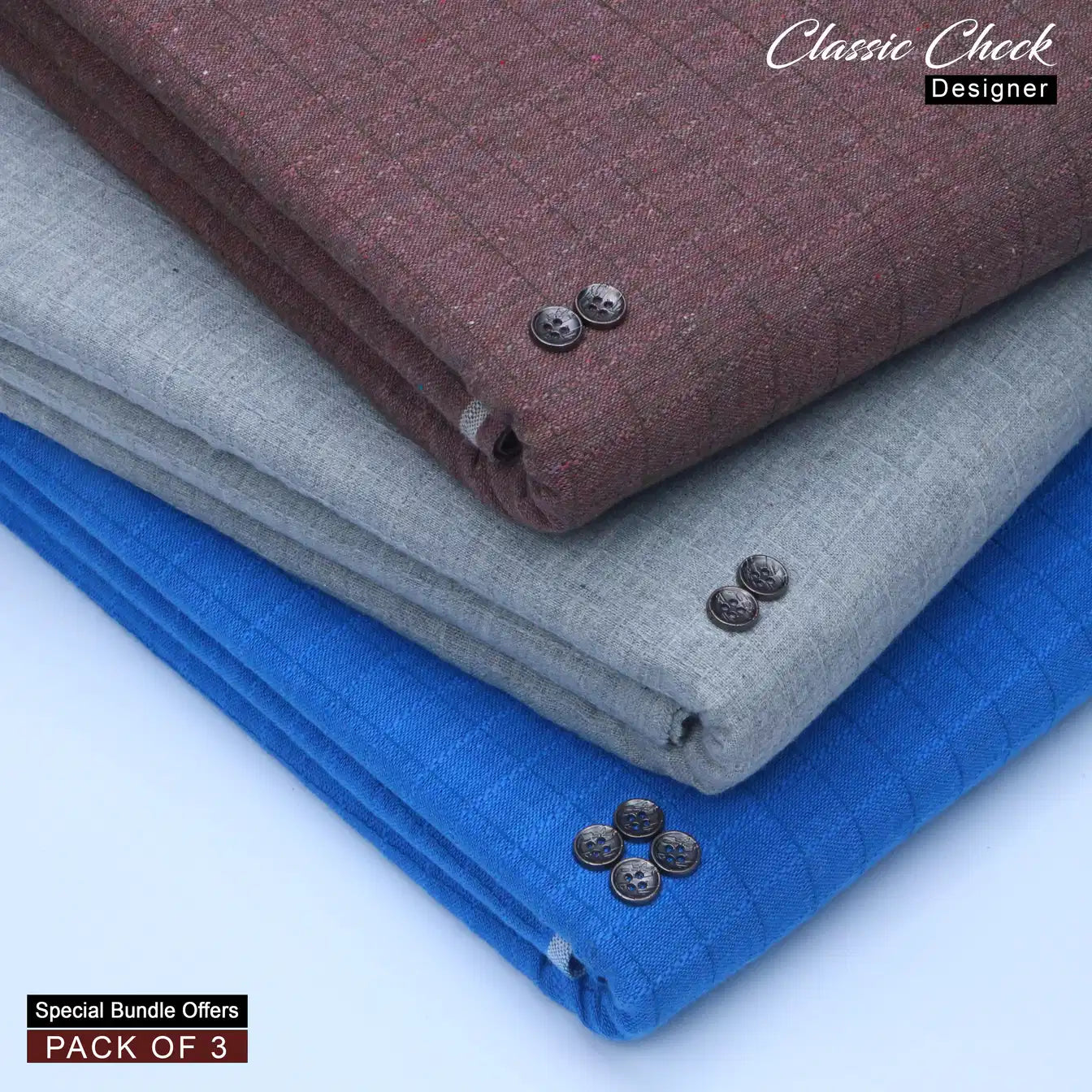 PACK OF 3 - 335+336+340 / Classic Check Designer