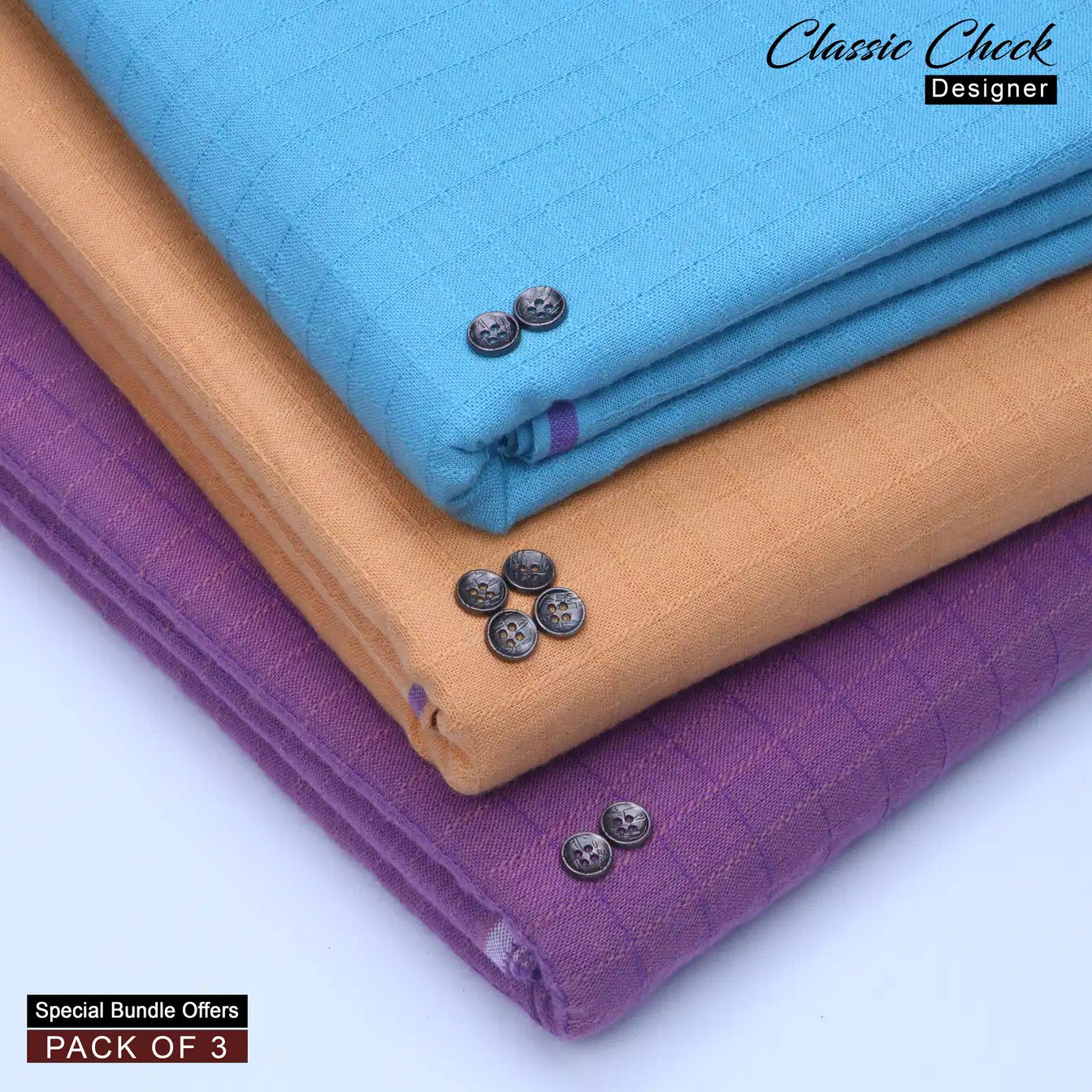 PACK OF 3 - 334+342+345 / Classic Check Designer