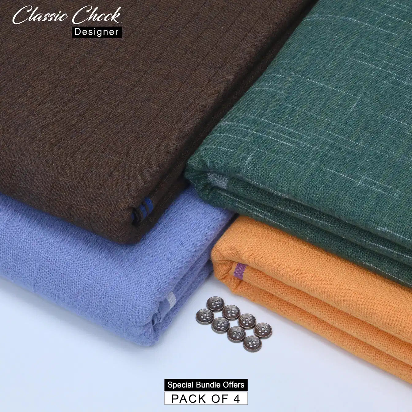 PACK OF 4 - 334+339+344+347 / Classic Check Designer